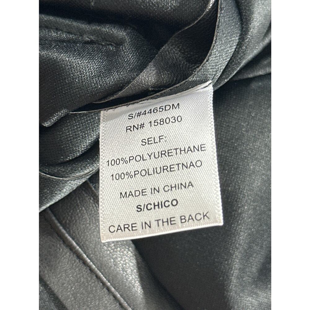 Love Tree Vegan Leather Sleeveless Strappy Dress Size Small No Belt - Picture 11 of 12